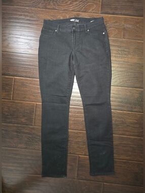 Old Navy Womens The Flirt Black Denim Blue Jeans Size 10 Long